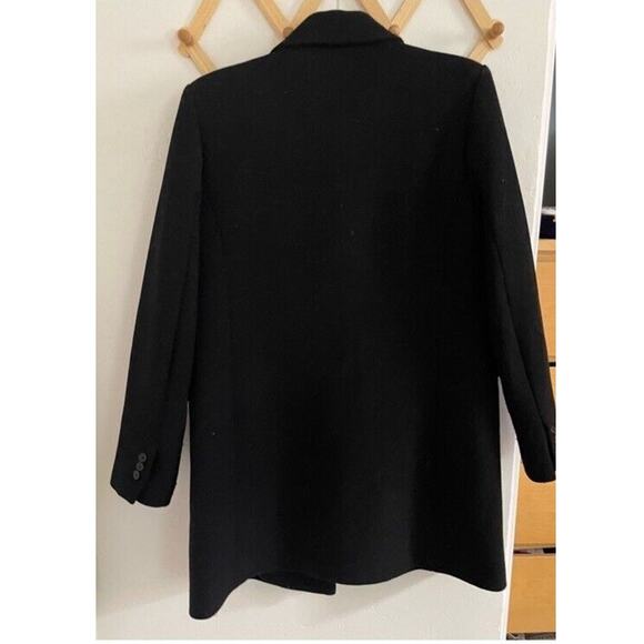 Mango Pea Coat Women’s Small Black Wool Blend Dali Winter Coat Pockets - Picture 7 of 8